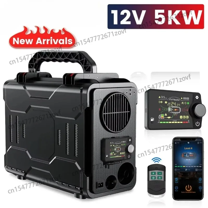 Portable 8kW Auxiliary Heater, 110-220V AC and 12/24V DC, Altitude Mode Support, 0.1-0 35L/hr