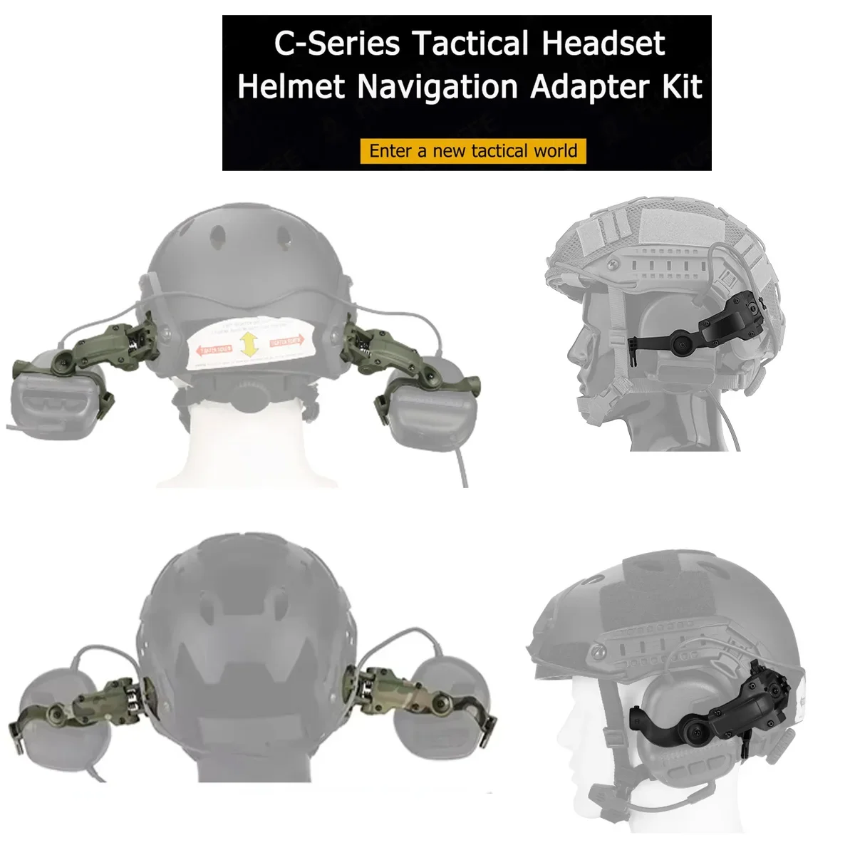 Shooting Headset Bracket Rail Mount Kit ARC Helmet Rail Adapter for OPS Core ARC Team Wendy M-LOK Rails Headphone Brackets