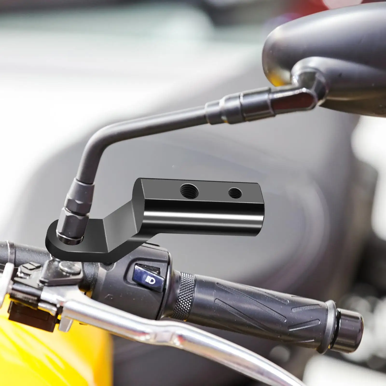 Motorcycle Rearview Mirror Extensions Holder Bracket Practical Tool Length 80mm Convenient Professional Accessories Handle Shape