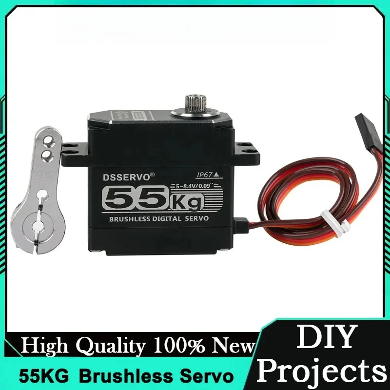 BLS3355 55kg Waterproof Digital Servo High Torque Brushless Motor Full Metal Gear for 1/8 1/10 RC Car Crawler Boat DIY