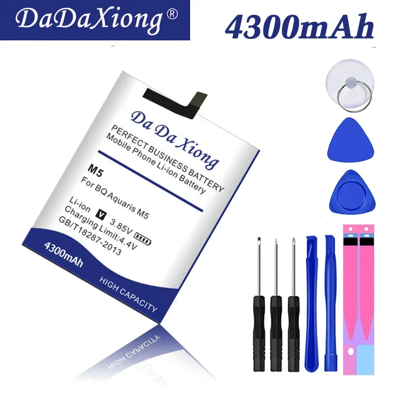 DaDaXiong ความจุสูง 4300mAh 3120 สําหรับแบตเตอรี่โทรศัพท์ BQ Aquaris M5