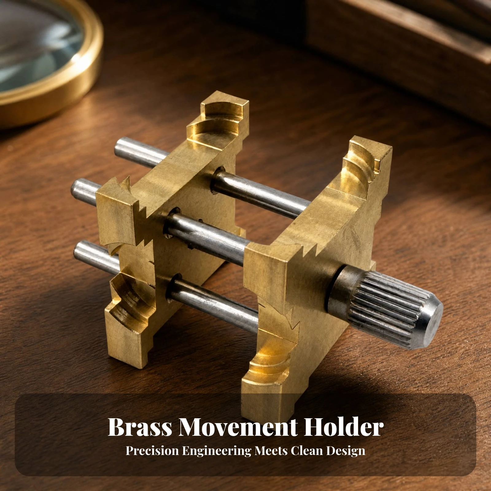 Adjustable Watch Movement Clamp Guided Clamping Four-Sided Watch Movement Holder Watchmaker Repair Tool Stable Easy to Operate