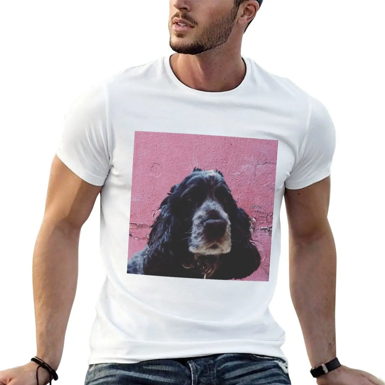 sprocker spaniel is a very good natured dog T-Shirt mens graphic t shirts cotton tshirt 100% T-Shirt