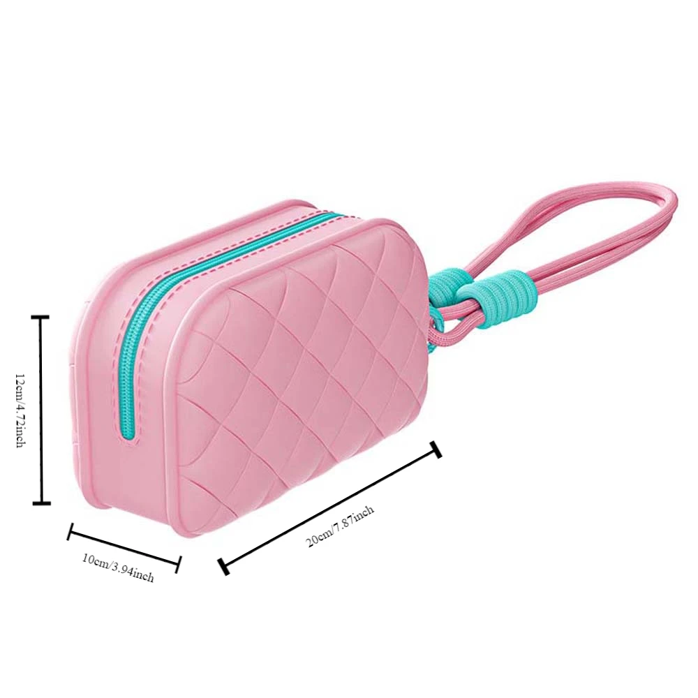 Korean Style Silicone Cosmetic Bag Toiletries Organizer Carry-on Makeup Tote Makeup Pouch Bag Waterproof Handbag Travel Wash Bag