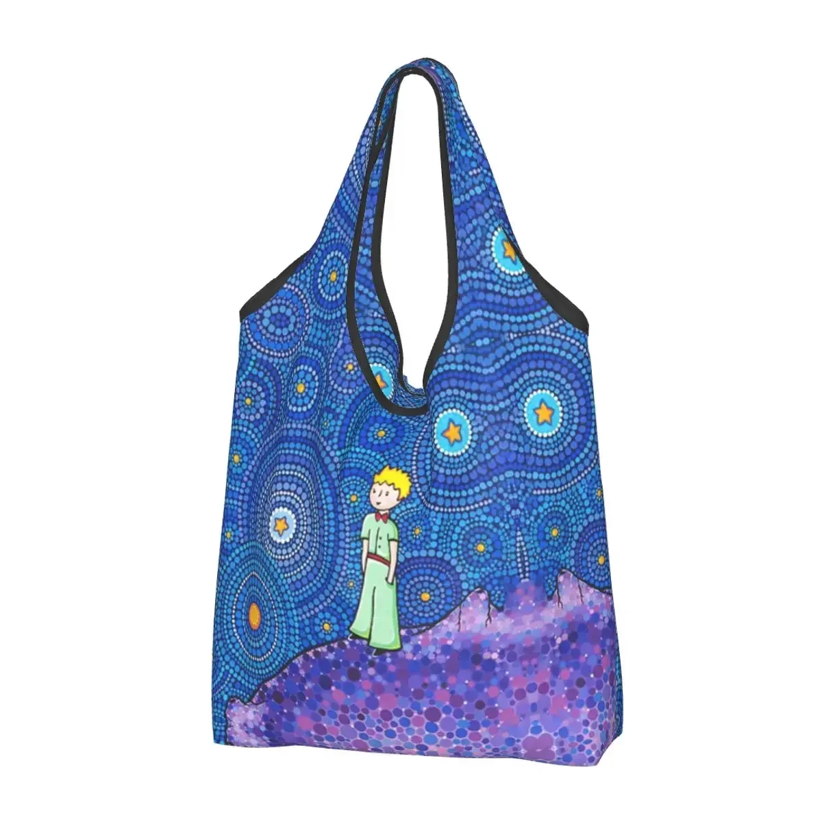 

Cute Printing The Little Prince Tote Shopping Bags Portable Shopper Shoulder Le Petit Prince French Fiction Handbag