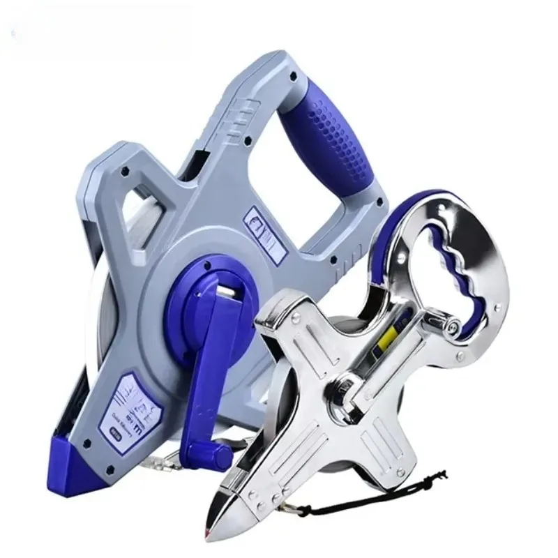 Long Distance 30m 50m 100m Surveyors Measuring Tape Open Reel Steel Tape Measure