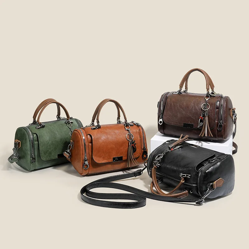 2026 New Women's Crossbody Bag Fashion High Quality Women's Handheld Storage Bag Solid Color Versatile Women's Shopping Bag