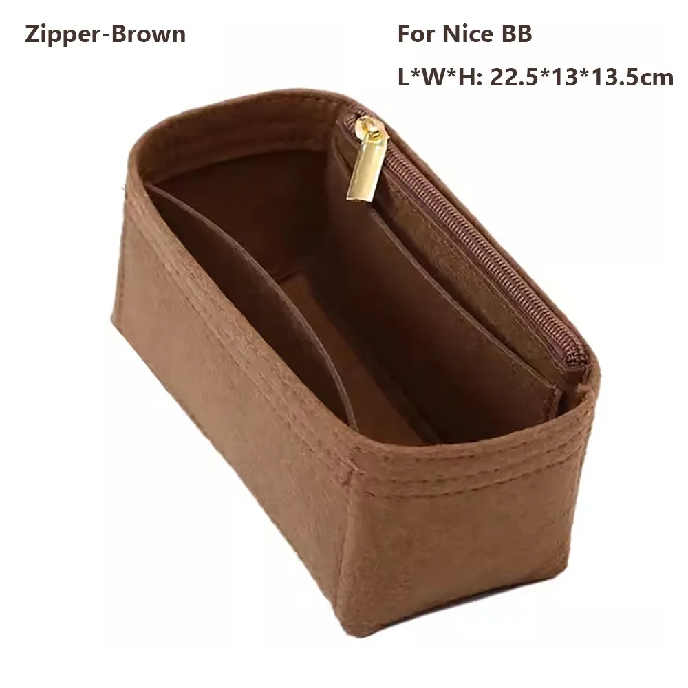 

Felt Handbag Insert Bag Bag Support Storage Purse Liner Organization Portable Bag Organiser for LV Nice Nano/Mini/BB/Vanity Key