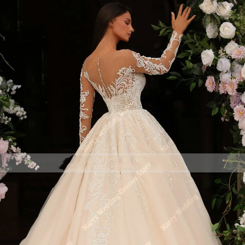 2025 Charming Women Wedding Dresses Elegant Lace Appliques Bridal Gowns Mopping Length Princess Vestidos Novias Boda Customized