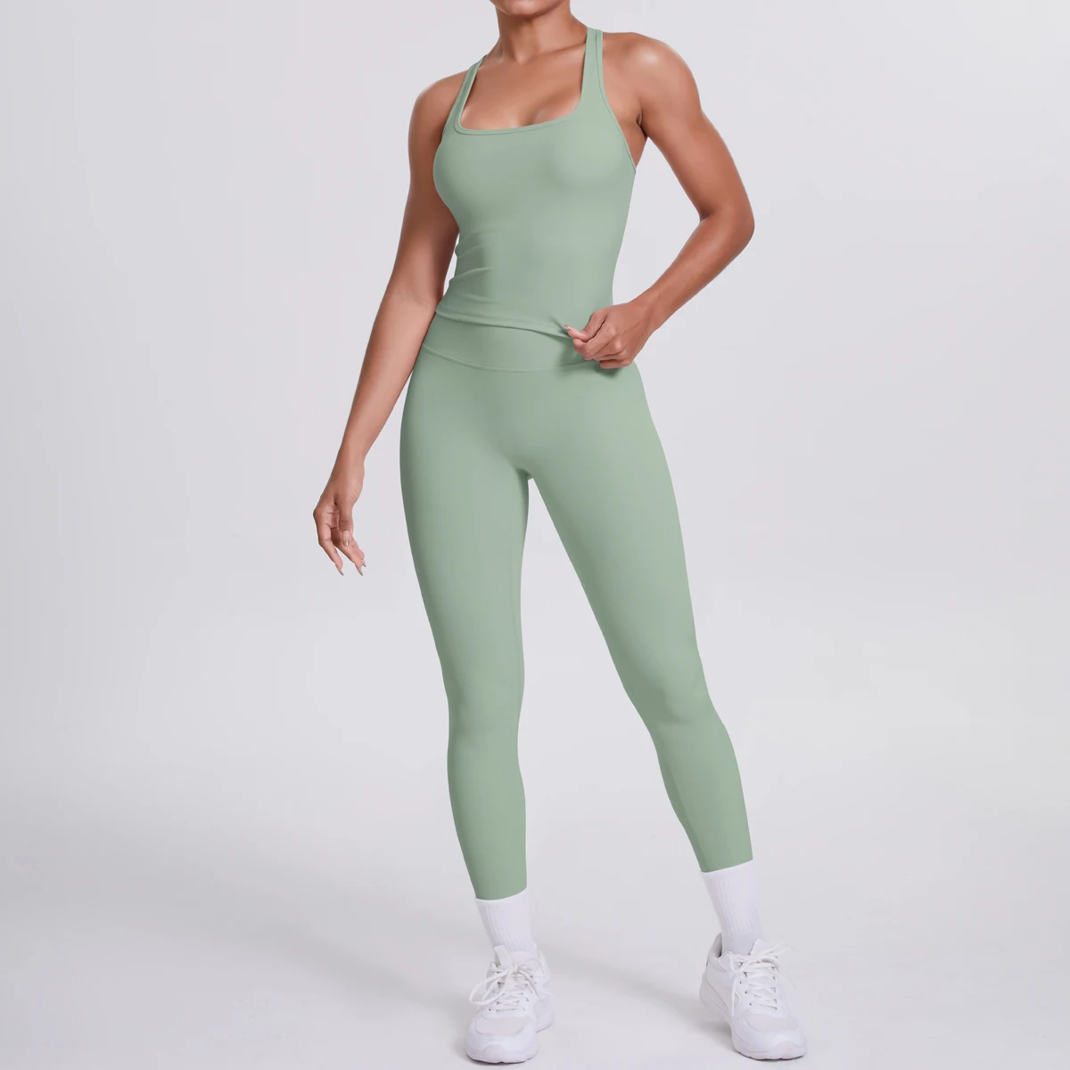 Workout Sportswear 2Pcs Piece Female Yoga Shirt Push Up Workout Clothes Women Outdoors Sport High Waist Fitness Sport Shorts