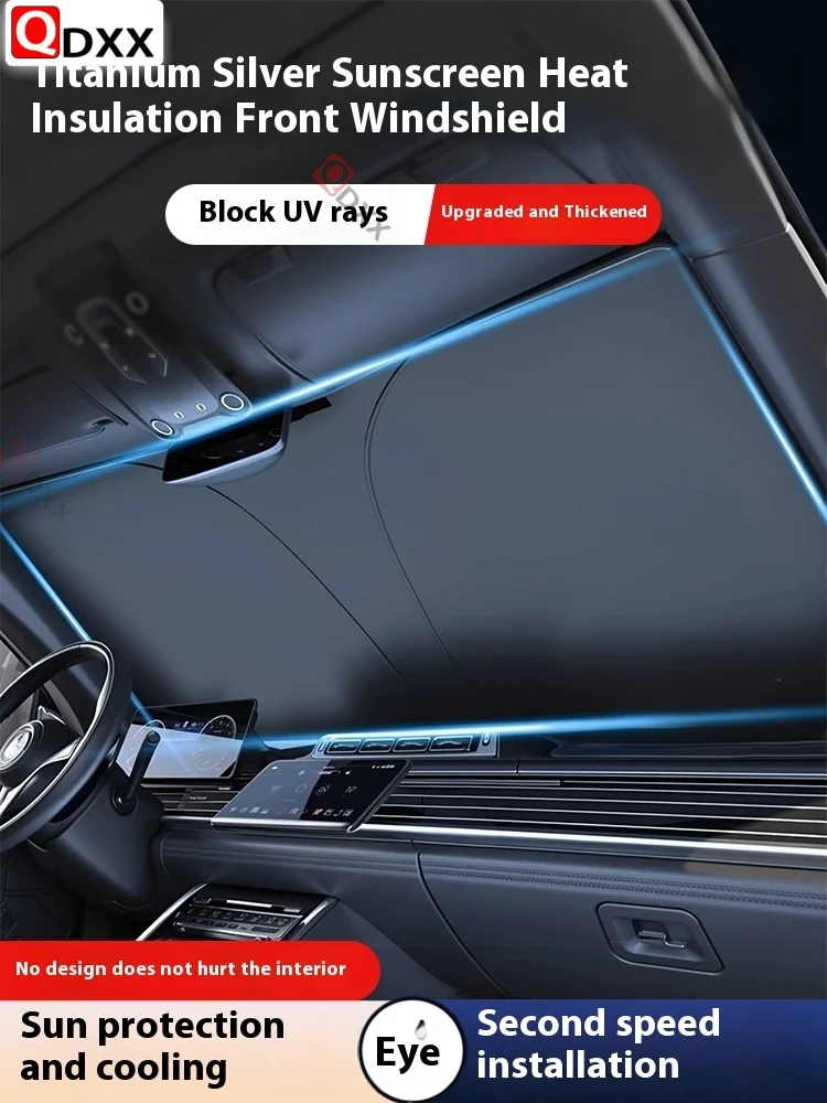 Parasol para parabrisas para Mercedes GLA 2015 - 2019 2020, parasol para ventana, cubierta para visera, bloques plegables, rayos UV, mantiene el enfriador de su coche