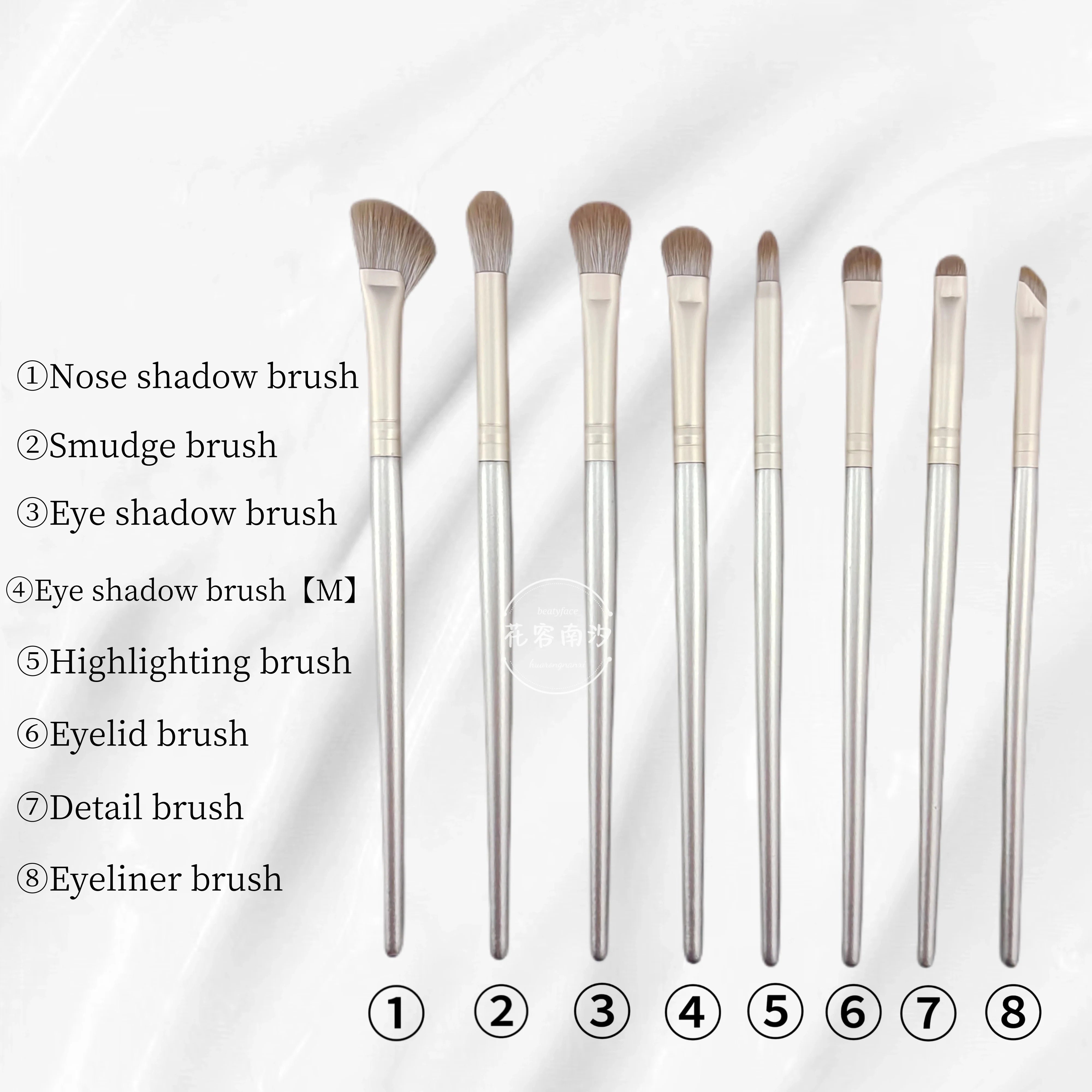 Semi-Scalloped Nose Shadow Eyeshadow Eyeliner Eyelid Brush