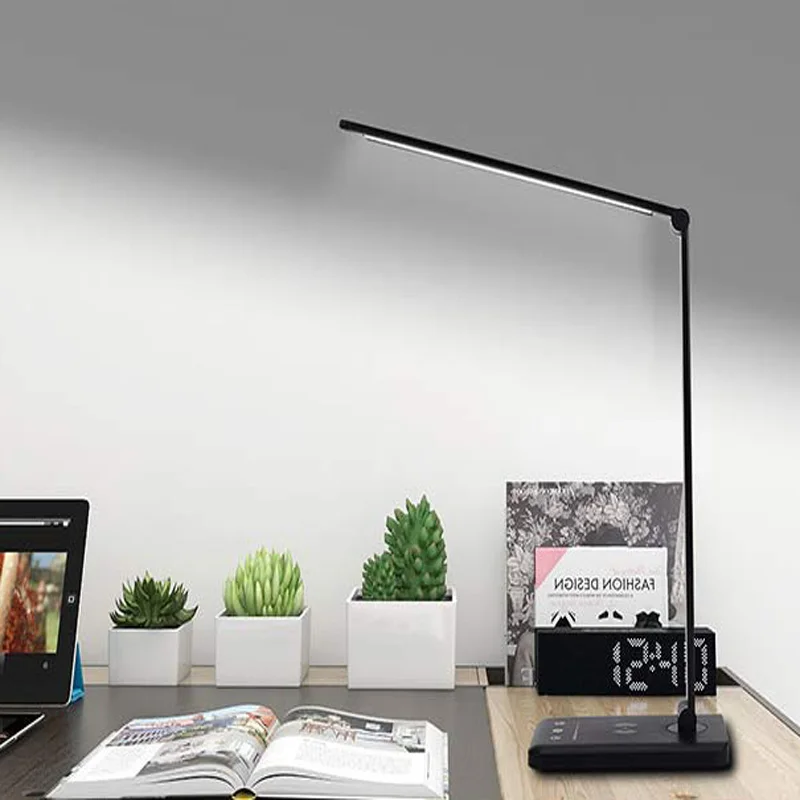 LED USB Charging Lamp Touch Folding Table Portable 3Color Work Office Rechargeable Wireless Phone Charger Light for Bedroom