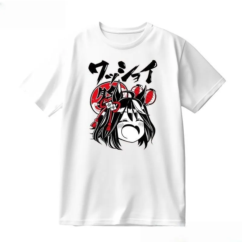 Uma Musume Pretty Derby Kitasan Graphic T‑Shirt Cute Anime Girl Print Men Women Casual Short Sleeve Unisex Streetwear Tees Tops