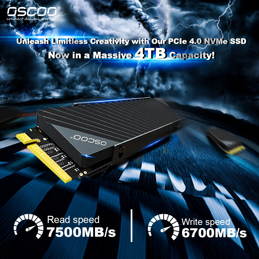 

SSD M2 NVMe High Speed 7500MB/s 2tb 4tb Dram Cache pcie 4.0 x4 ssd for PS5 PC Hard Disk HD hdd Internal Solid State Drive Disk