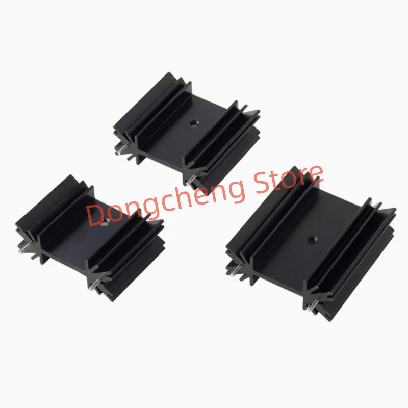 

10pcs/lot 34x12x25mm /30mm/38mm black radiator TO-220 Insulating strip MOS triode regulated IC aluminum radiator to220