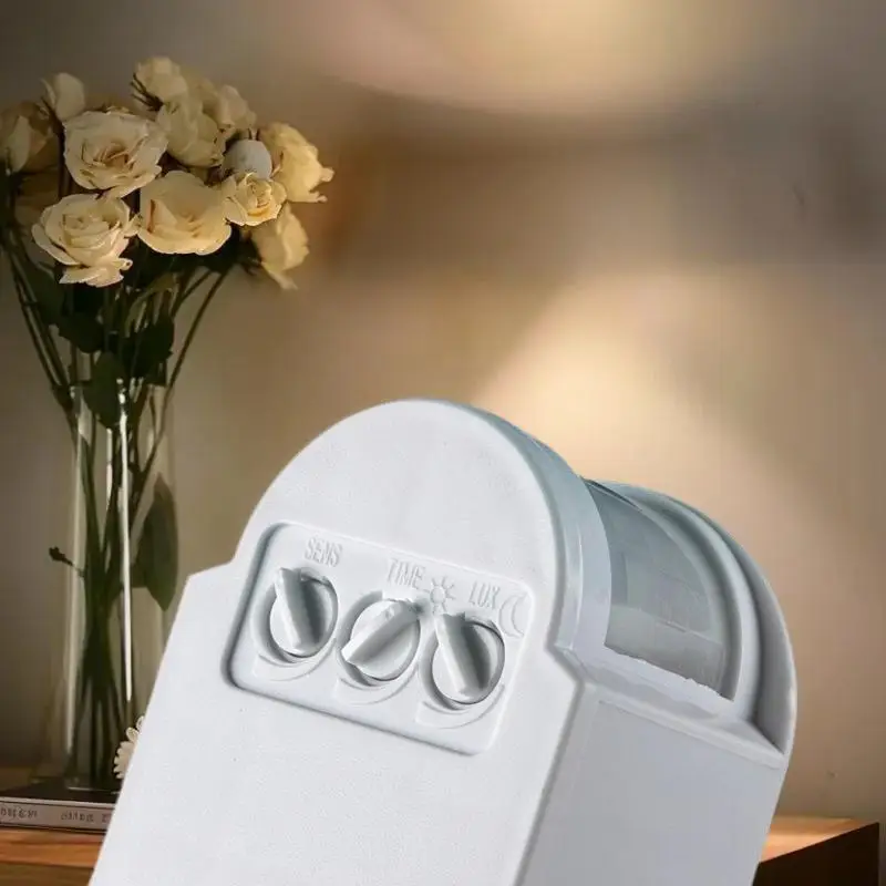 PIR مستشعر الأشعة تحت الحمراء التيار المتناوب 110 فولت 220 فولت مستشعر حركة الإنسان مفتاح بصري الاستشعار عن بعد التحكم البصري قابل للتعديل تأخير التبديل