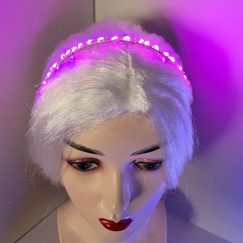 1pcs LED Hair Accessories for Women Girls Luminous Crown Headwear for Cosplay and Glow Party Supplies Wedding Festival