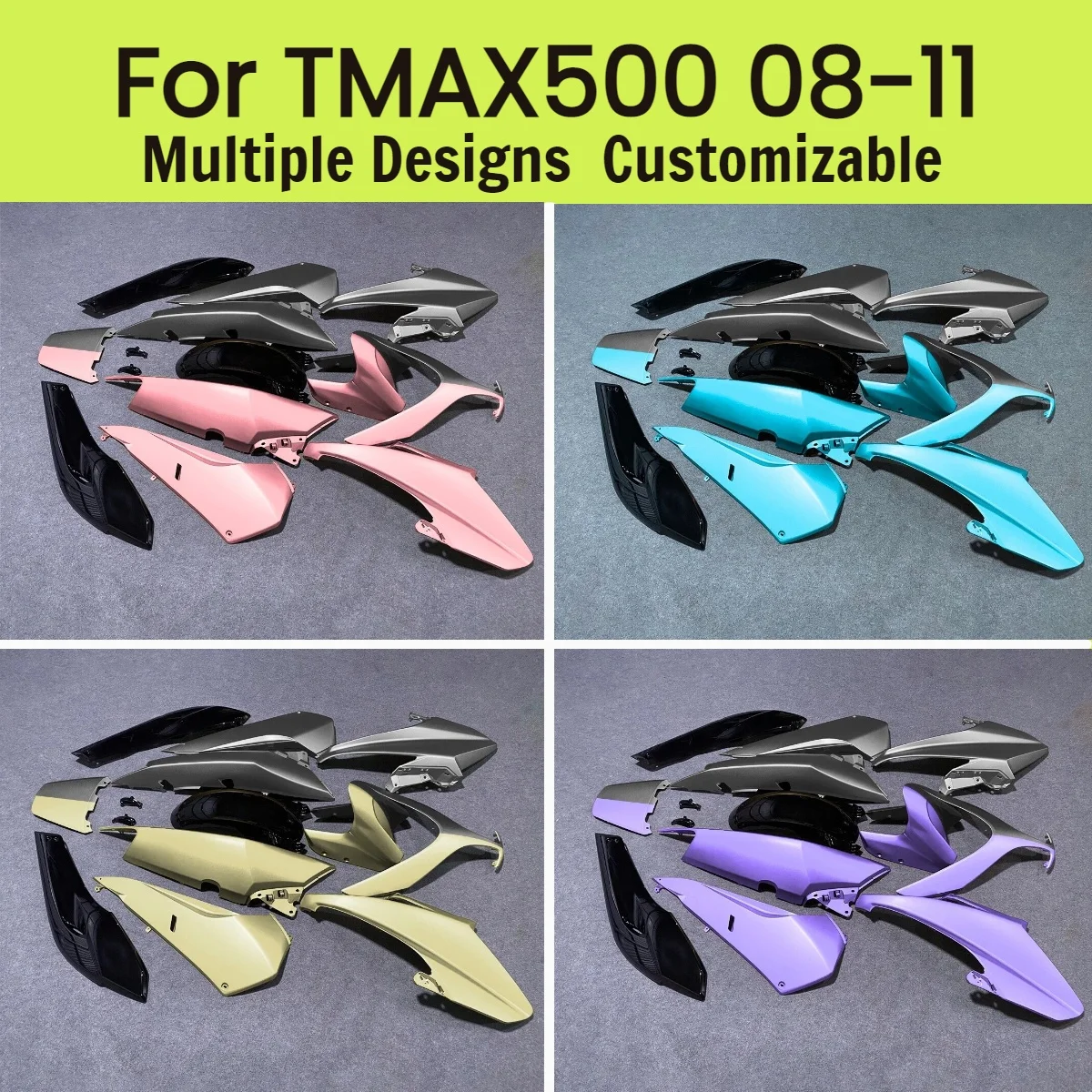 

Комплект пластиковых обтекателей из АБС-пластика для Yamaha TMAX500 2008-2011, настраиваемые полные обтекатели для мотоцикла