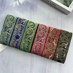10 Yards/lot Ethnic Style Webbing Woven Jacquard Ribbon Phoenix and bird Pattern For Clothing Accessories LS-2234 Width 5 CM