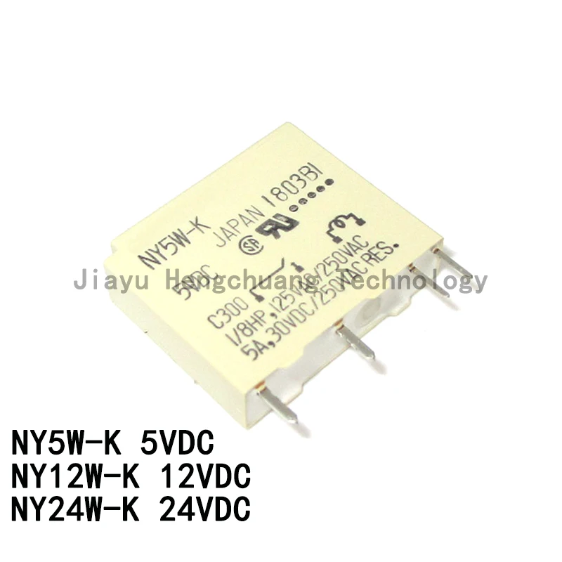 5PCS NY5W-K 5V NY12W-K 12VDC NY24W-K DC24V 5A4 pins Original Relay