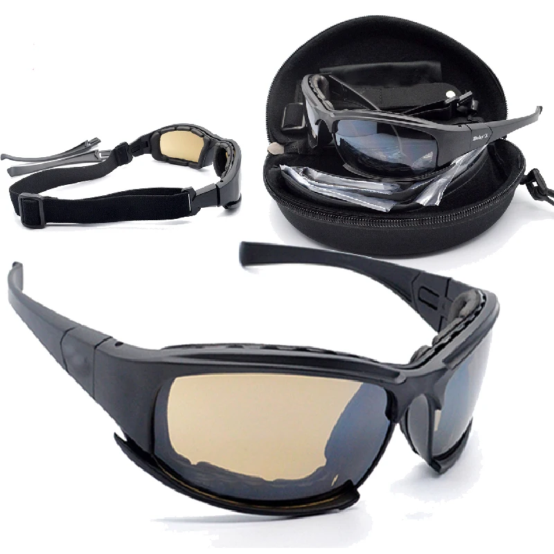 Óculos de Sol Polarizados para Táticas de Caça com Arma de Ar Comprimido, Óculos para Caminhadas e Camping, Óculos para Esportes ao Ar Livre