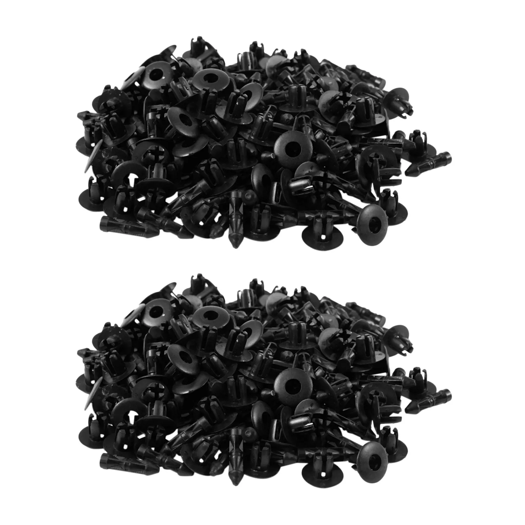 7mm Hole Plastic Rivets Fastener Auto Car Fender Bumper Push Clips 200 Pcs