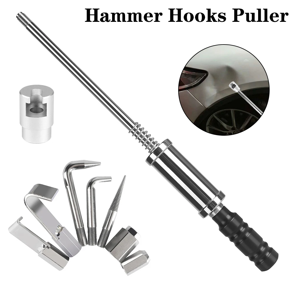 Super PDR Tools Hammer Hooks Puller Metal Dent Removal Kit Hook Slide Crowbar Dent Repair Tools