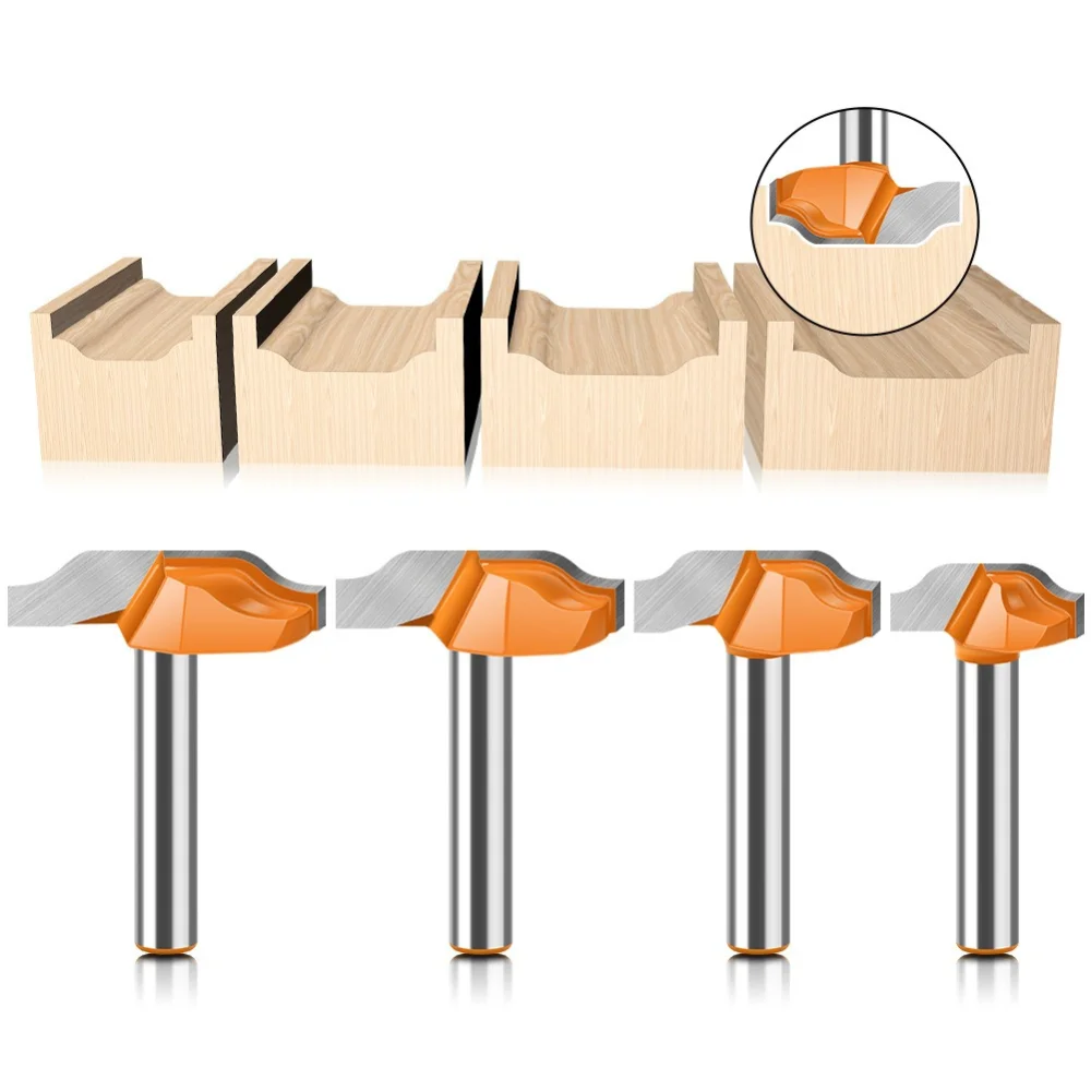 Thin Double-sided Milling Wood Door Frame Router Bits Set Woodworking Milling Cutter for Cabinet Door Edge Trimming Carving Tool