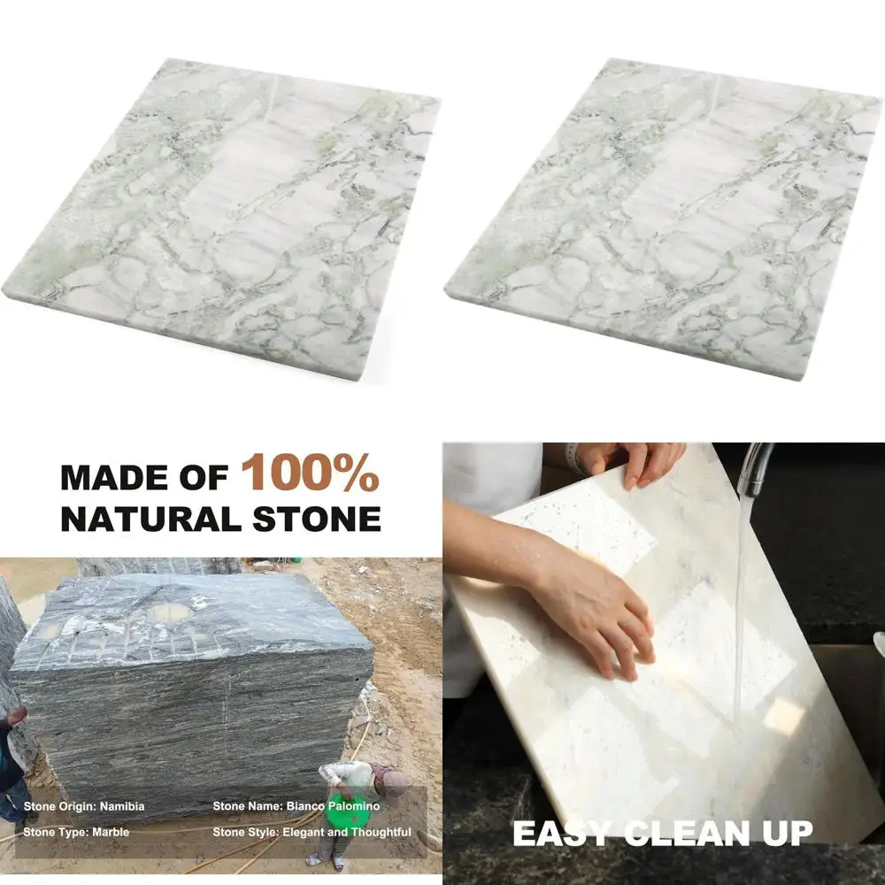

Large Handcrafted African Natural Marble Board, 16x20 inches, Ideal for Cheese, Charcuterie, and Pastry, Perfect Wedding or Hous