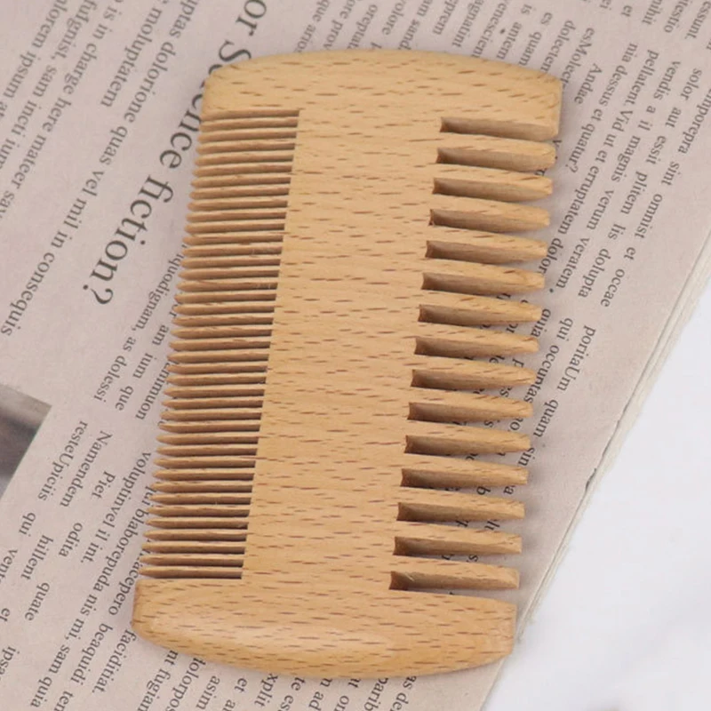 

Natural Peach Wooden Portable Beard Comb For Men Facial Mustache Cleansing Brush Pocket Combs