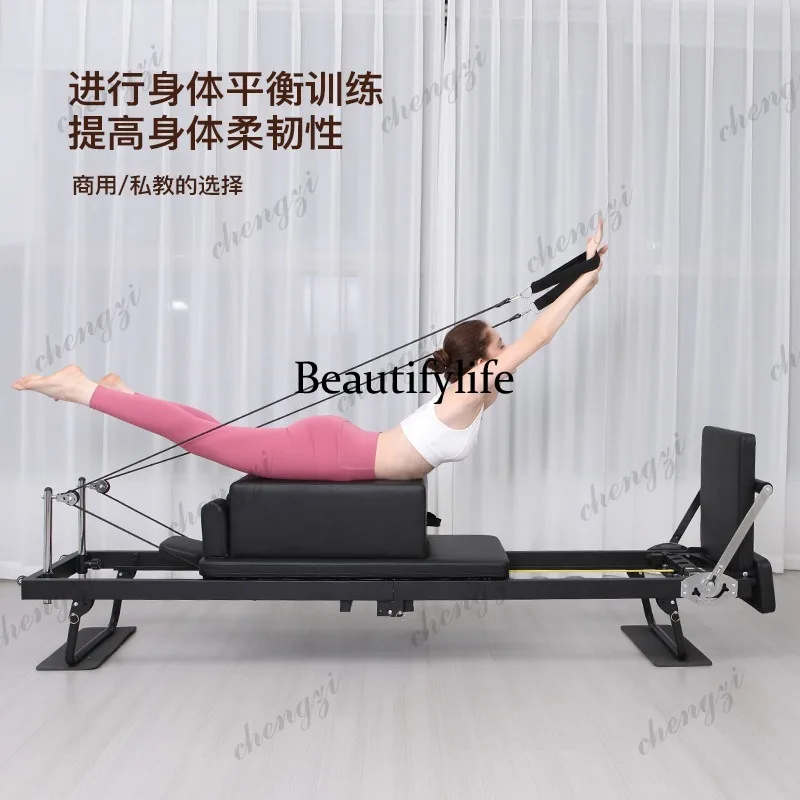 Home Extended Frame Folding Yoga Pilates Equipment Latex Spring Pilates Core Bed