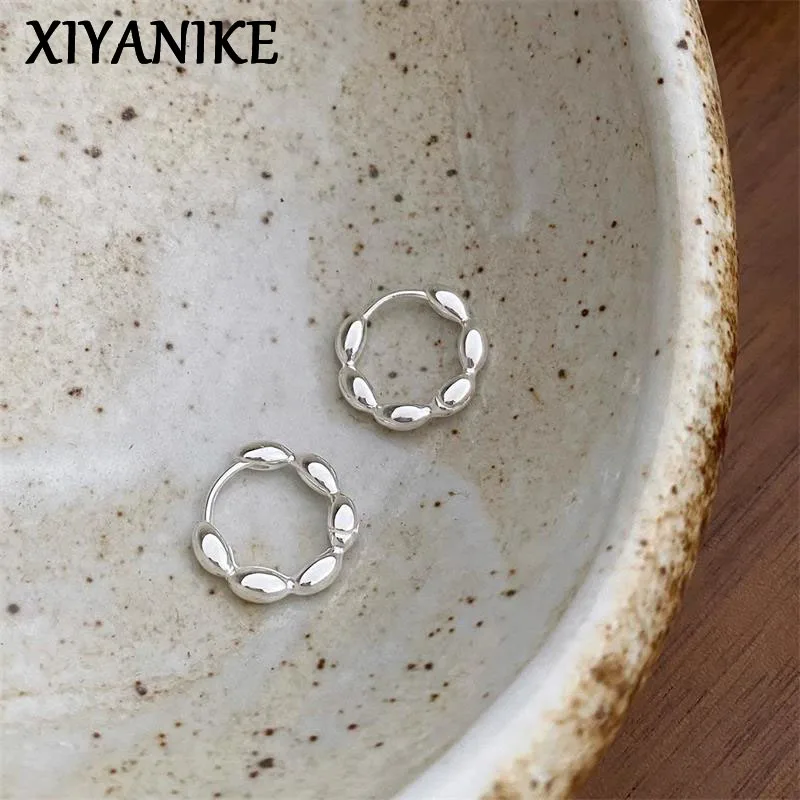 XIYANIKE Olive Beads Hoop Earrings For Women Girl Niche Fashion New Jewelry Accessories Gift Party Office серьги