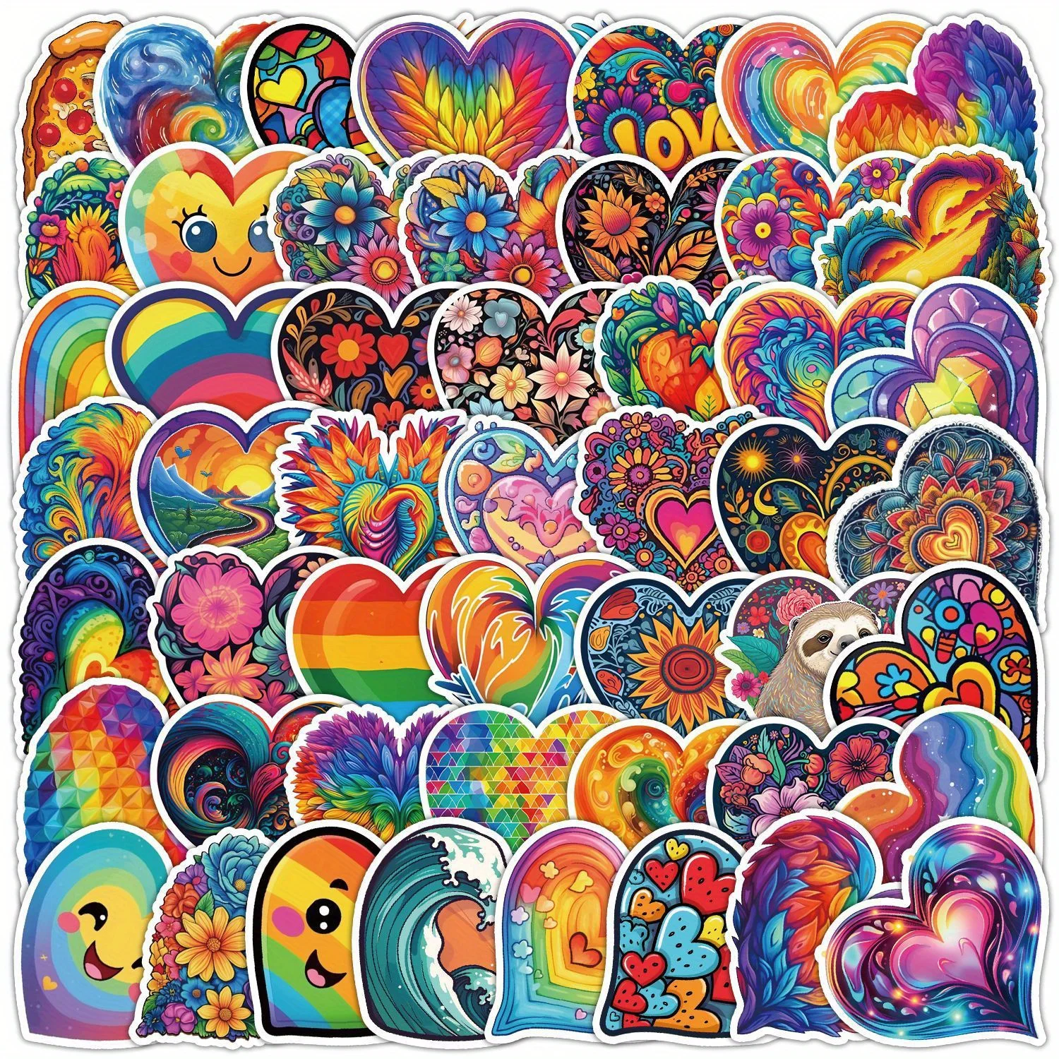 10/50PCS Exquisite Valentine's Day Stickers  Romantic Love Elements Sticker for Computer Notebook Stationery DIY Toys Secret