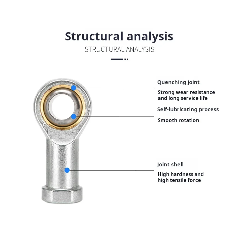 Cylinder connection accessory rod end spherical bearing M5 M6 M8 M10 M12*1.25 M16 M20*1.5 fisheye joint