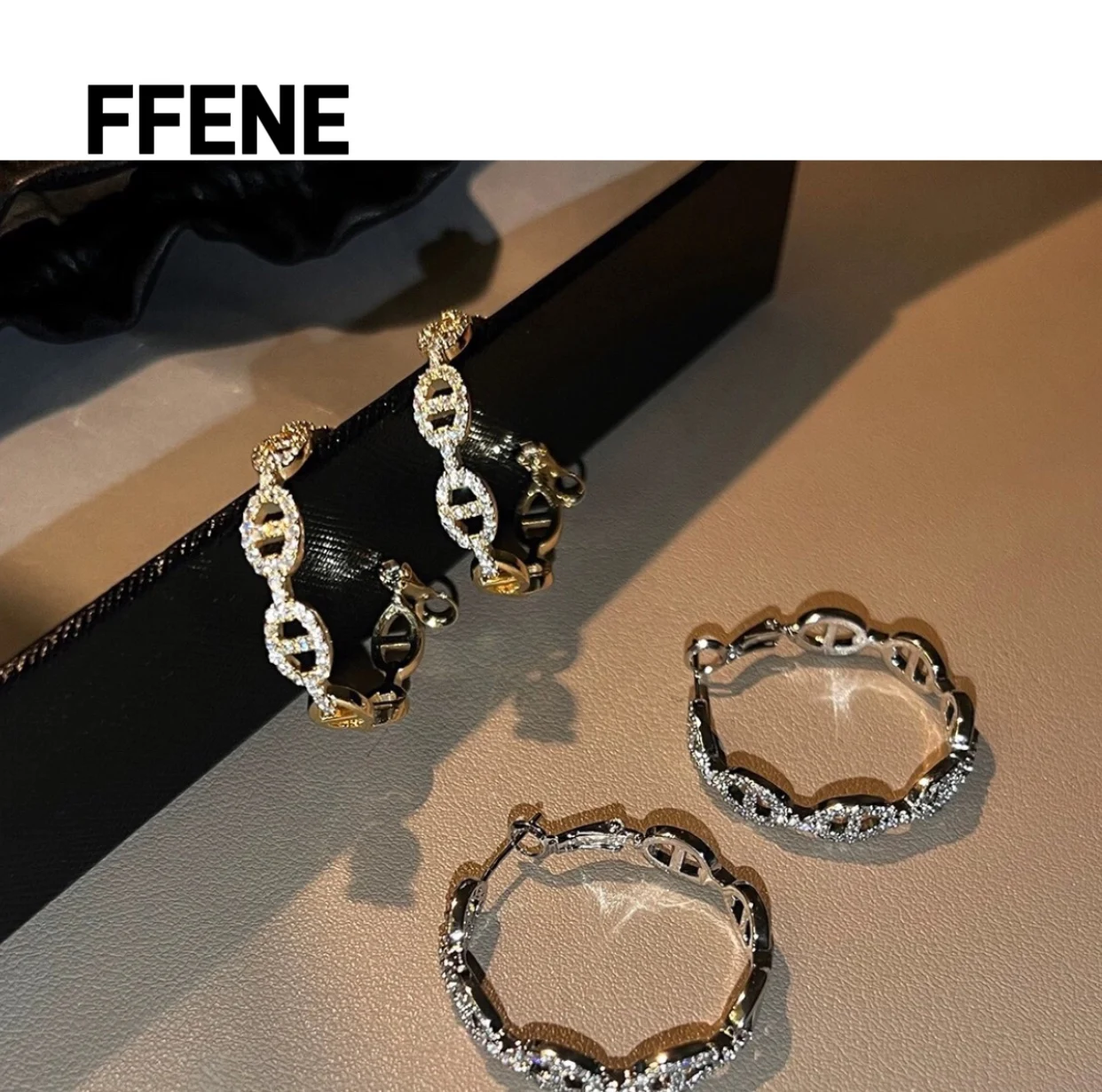 

European and American luxury design earrings for women, zirconium, high-end earrings, temperament, oval, silver needle earrings.