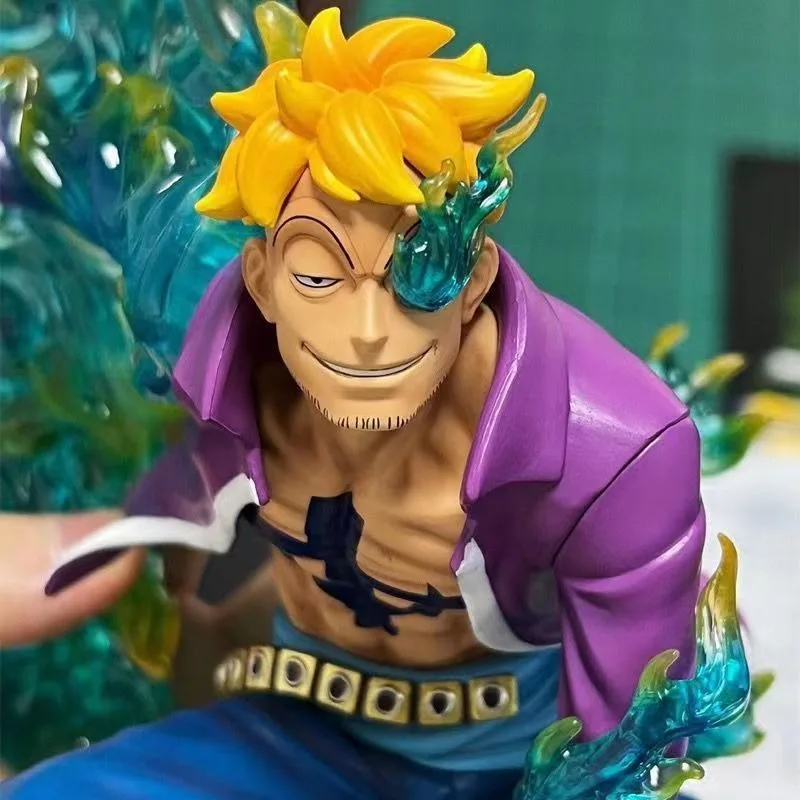Uma peça agachamento marco ressonância série menino dos desenhos animados criativo anime periféricos coleção modelo figura ornamentos brinquedo presentes