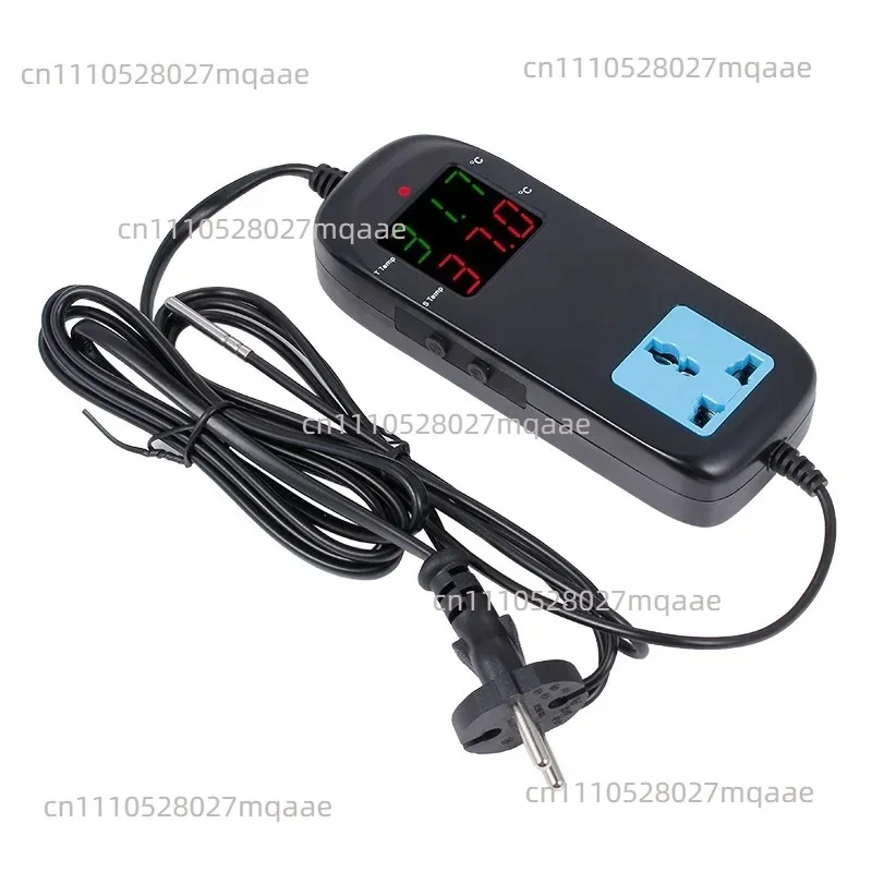 Temperature Controller Electronic Thermostat Thermocouple LED Celsius Digital Display Breeding with Socket AC 90V~250V