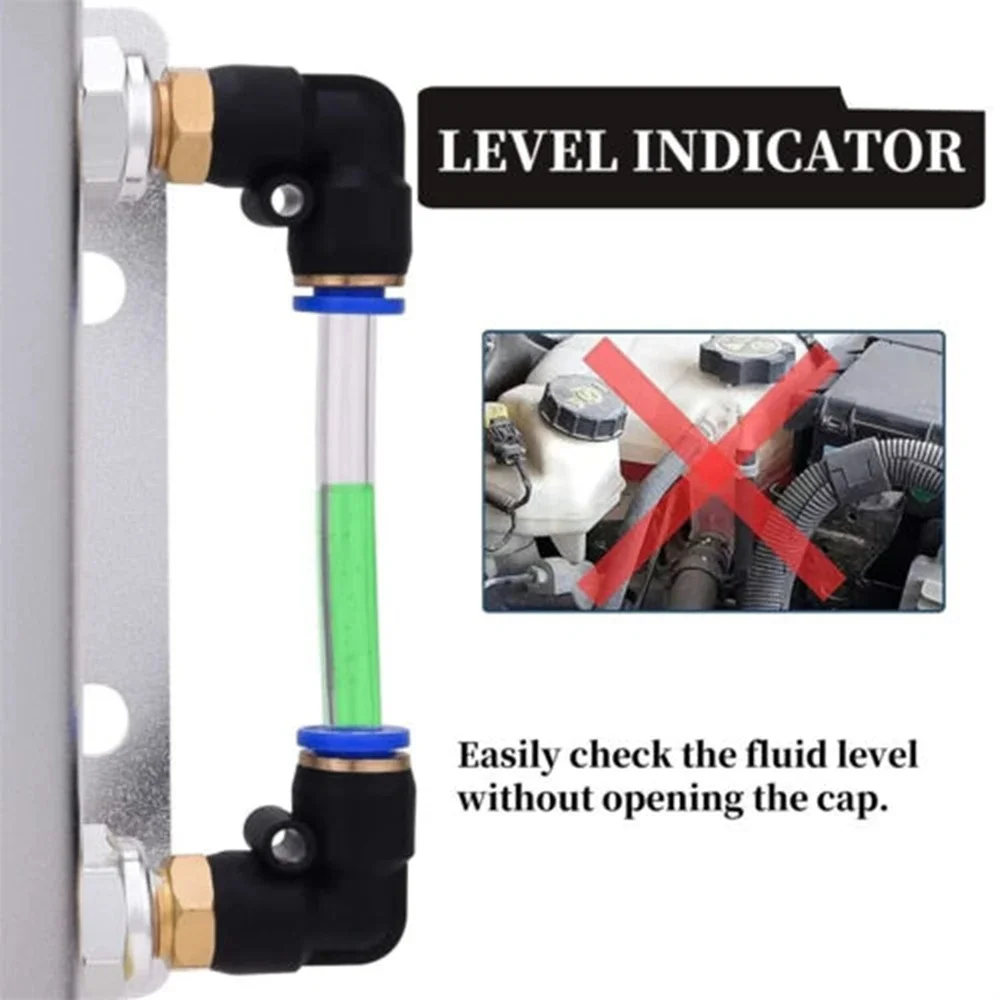 1L Alloy Aluminium Engine Oil Pot Universal Oil Catch Breather Tank Radiator Coolant Overflow Bottle Car Parts Tool Accessories