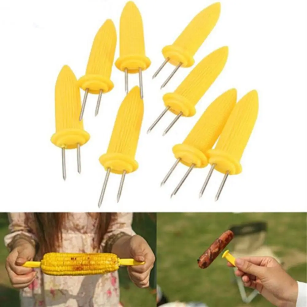 Corn on the Cobs Holders Safe Skewers Needle Prongs Barbecue Parties BBQ UK