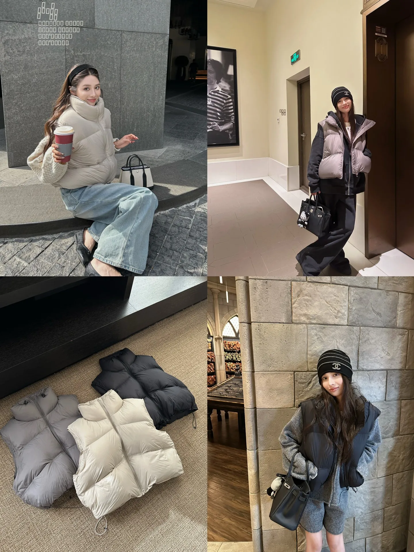 

NanaByNana Thermal Furnace 4 Layer Velvet Stand Collar down Vest Women's Winter White Du down Jaet Polyester Fiber Z...