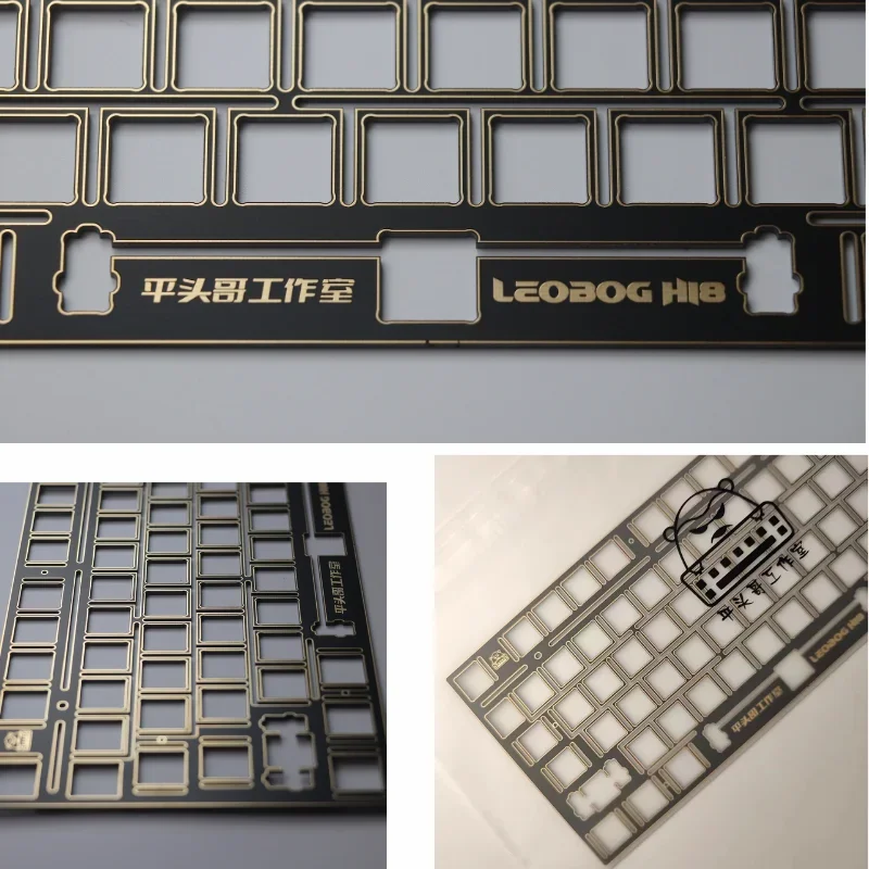Hi8 keyboard FR4 plate 1.5mm thick LEOBOG for plate mounted stabs