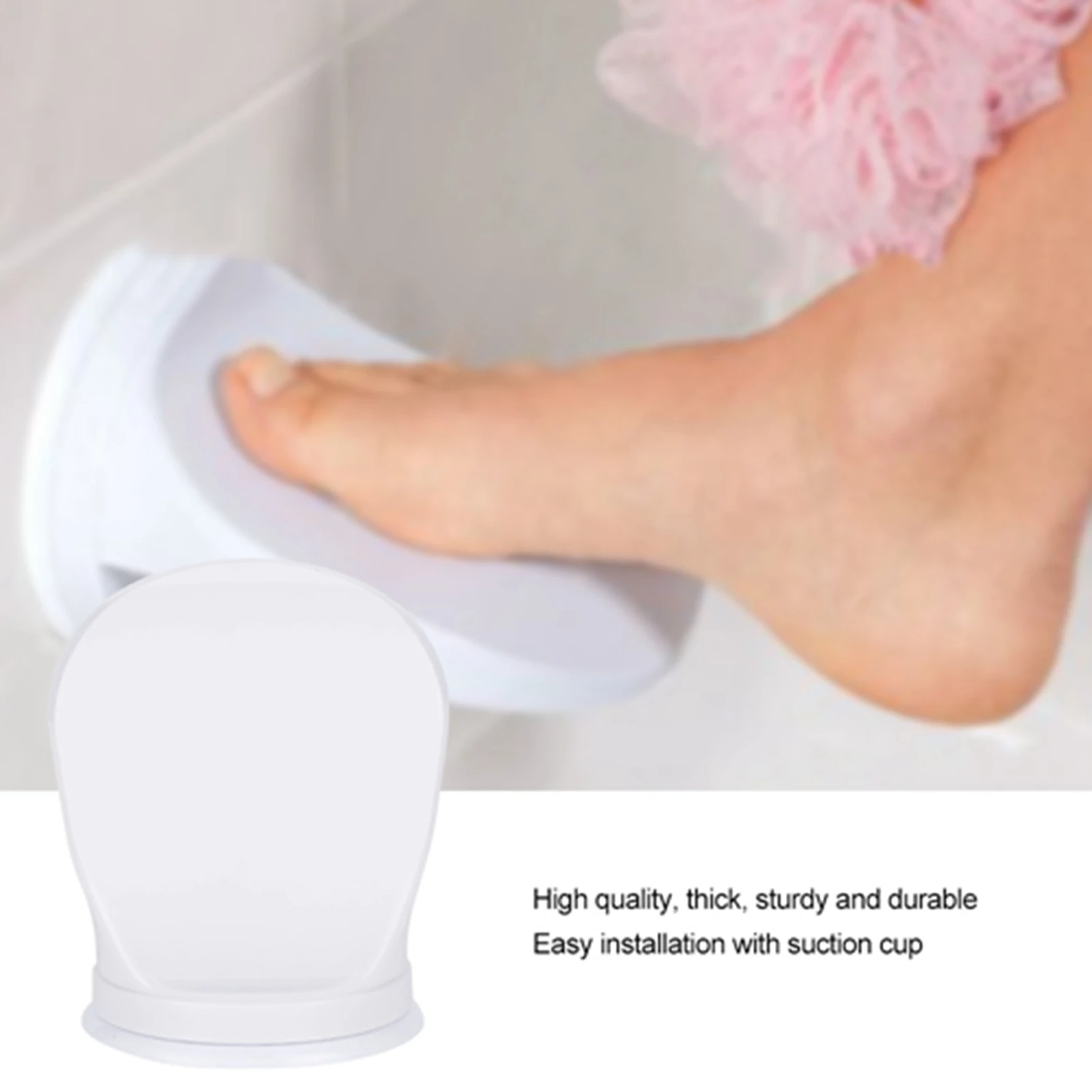 Shaving Foot Rest Bathroom Foot Rest Plastic Bathroom Shower Shaving Leg Aid Foot Rest Suction Cup Step for Home Hotel Use