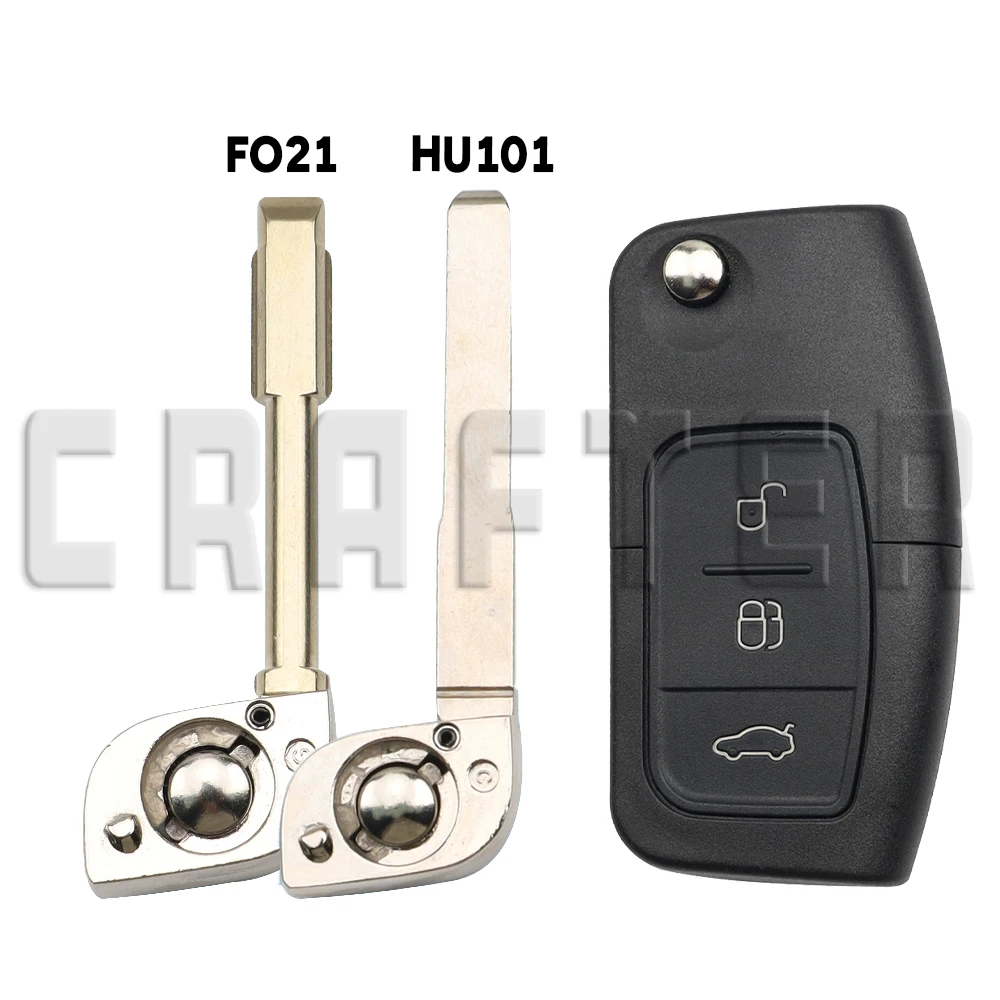 

Key Crafters 315/433 МГц чип дистанционного ключа автомобиля ID 4D60/4D63 совместим с Ford Focus Galaxy Fiesta Mondeo Blade HU101 FO21