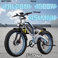 DUOTTS N26 Electric Bike 1500W Motor 48V20AH High Performance Battery Electric Bicycle 26*4.0 Inch Fat Tire Aldult Electric Bike