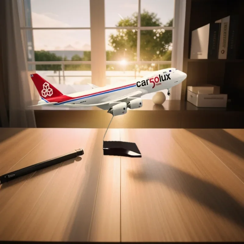 

Aircraft B747 1/160 Scale 47CM Luxembourg Cargo 747-8F Airplane Toy Transport Plane Model Diecast Resin Collection Display