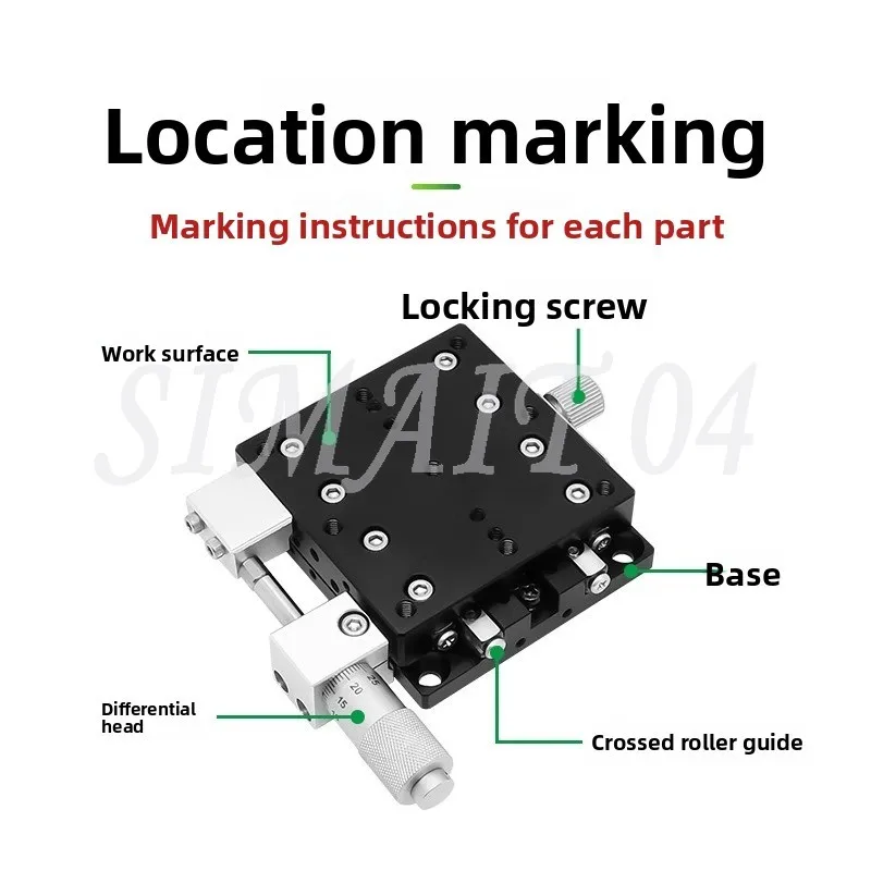 Precision Optical Cross Slide X-Axis Manual Platform Displacement for Machining Fine-Tuning Suitable for LX40 LX50 LX60 L