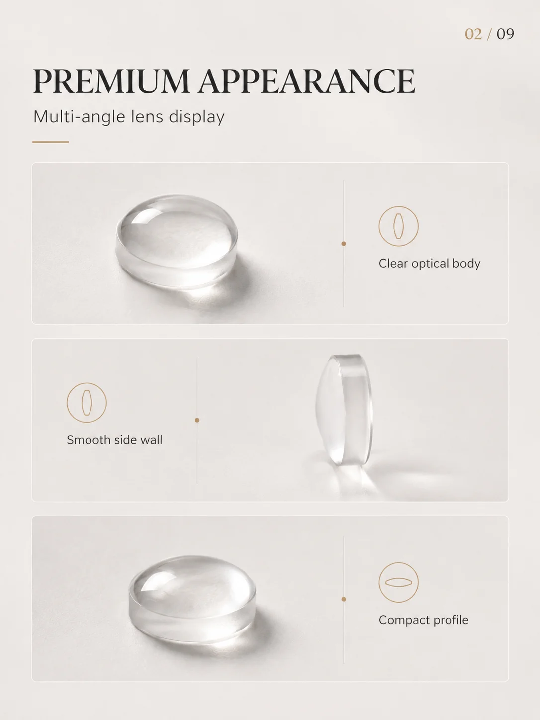 ZhonNa 6080 2x6mm Optical Glass Lens Focusing Component for Tools Instruments Equipment Parts Accessories Precision Replacements
