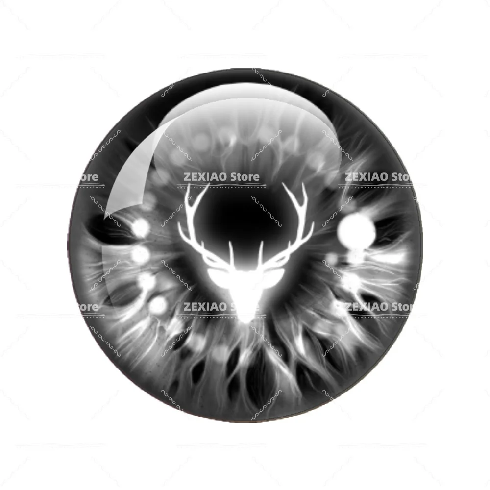 12pcs Blyth BJD DOLL Elk Pattern Shiny Eyes Anime Doll Glass Eyes Cabochons Round 10MM-40MM Eye Toys DIY Jewelry Accessory