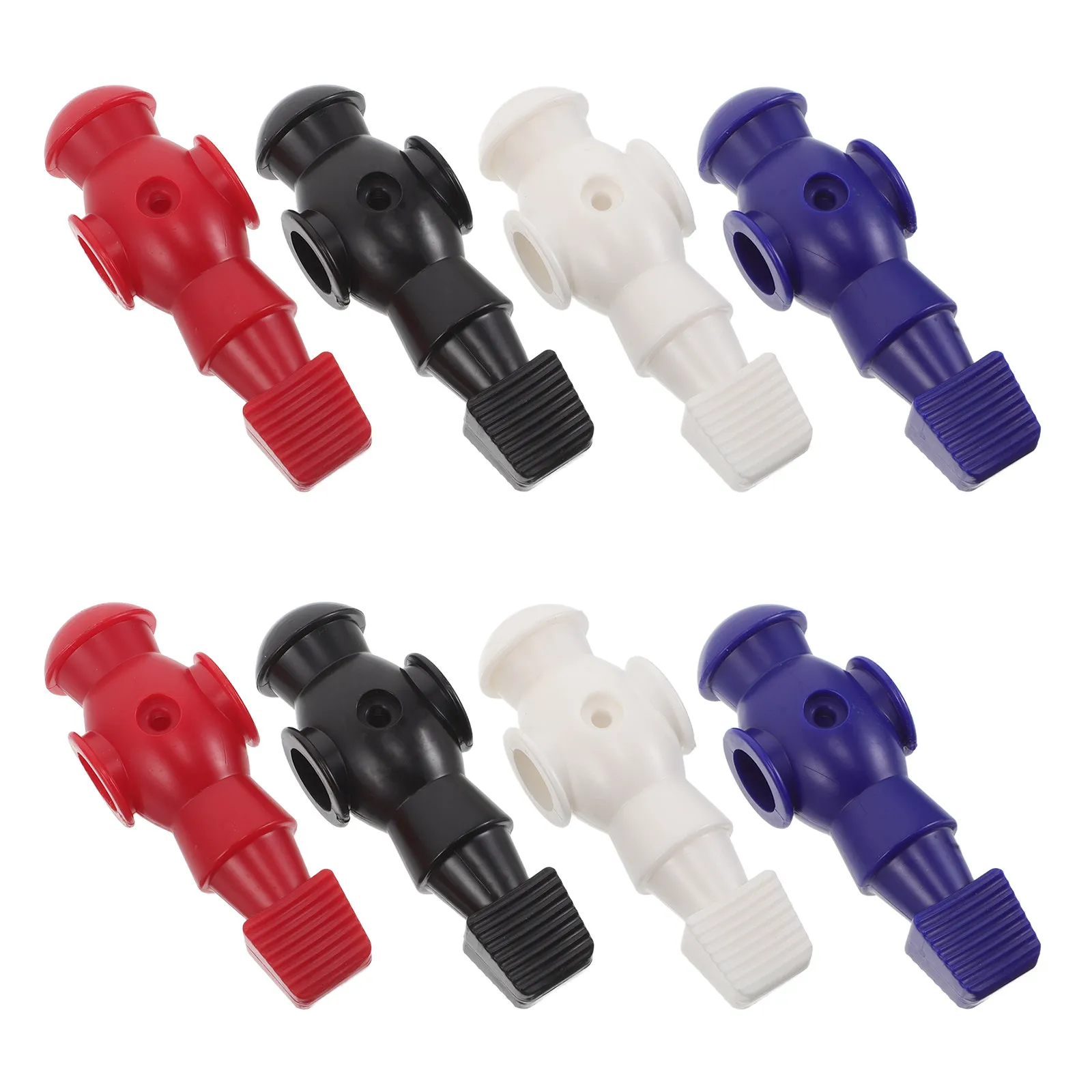 

8Pcs Table Soccer Machine Accessories Multi-Color Resin Foosball Men Replacement Set for Desktop Football Games Enhanced Team